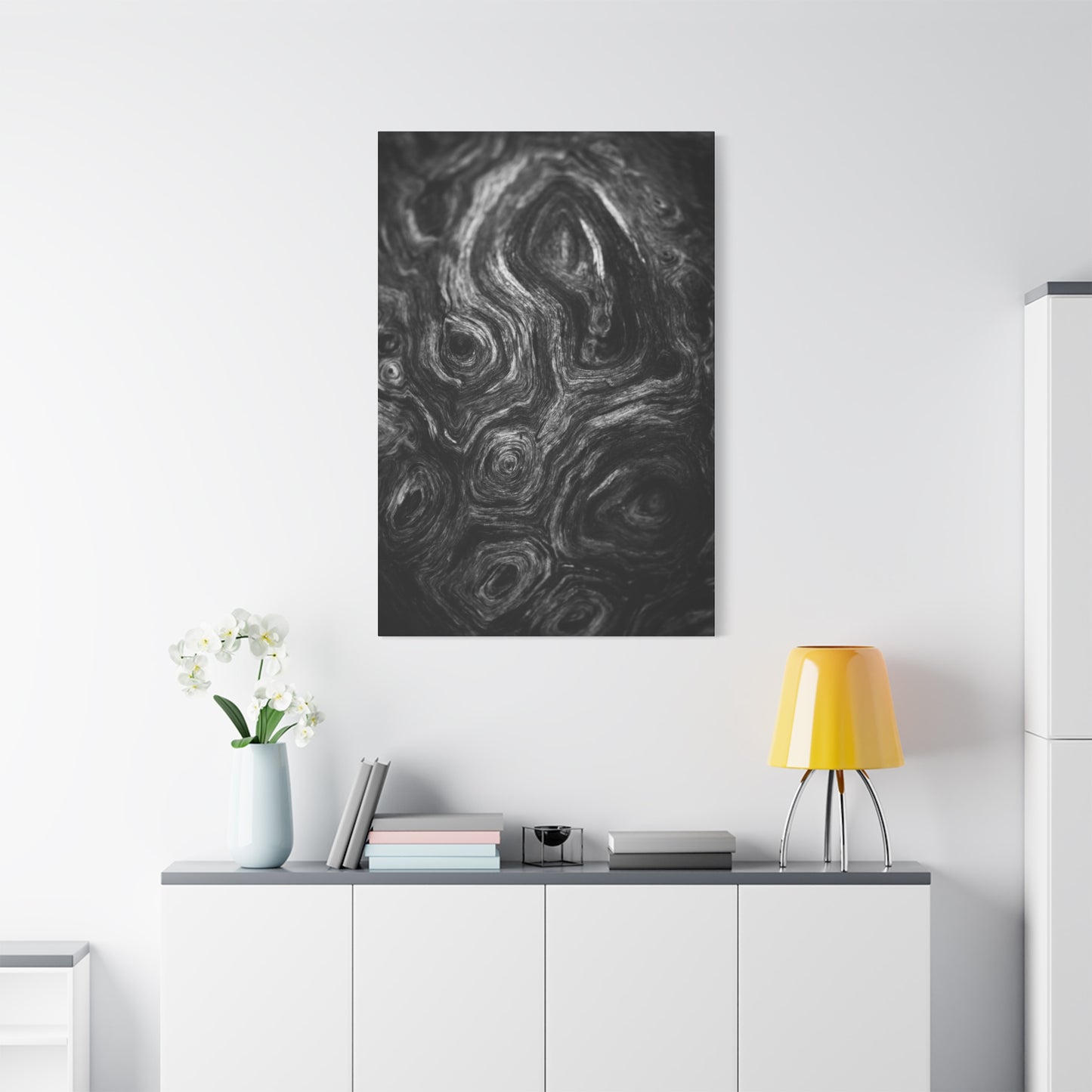 Wood Grain 2 BW Canvas Print