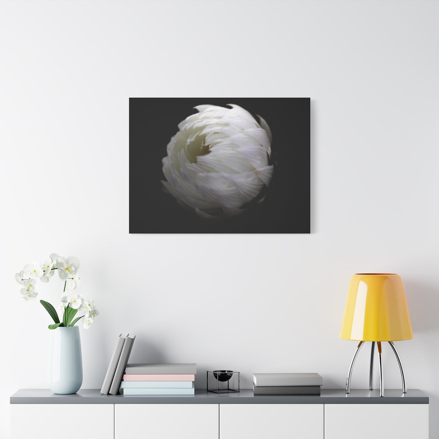 White Paper Daisy Canvas Print