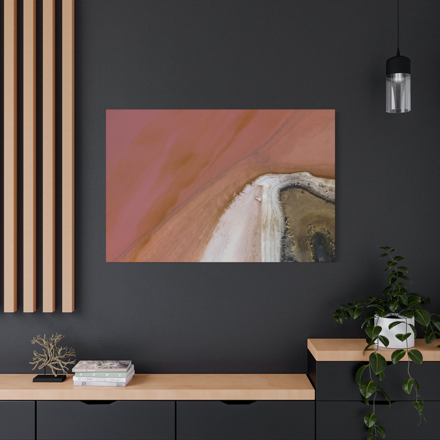 Pink Lake Canvas Print