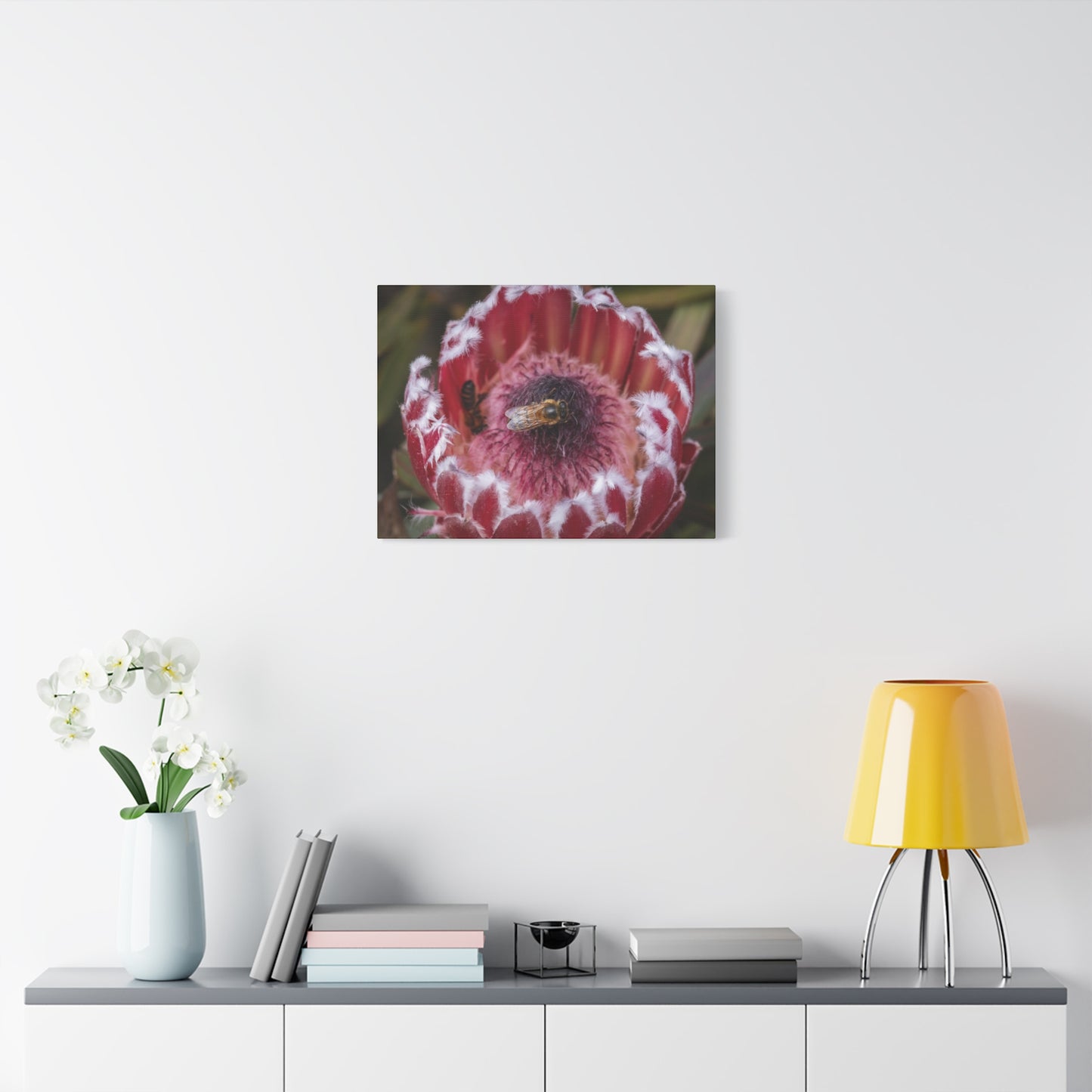 Feeding Bee Canvas Print