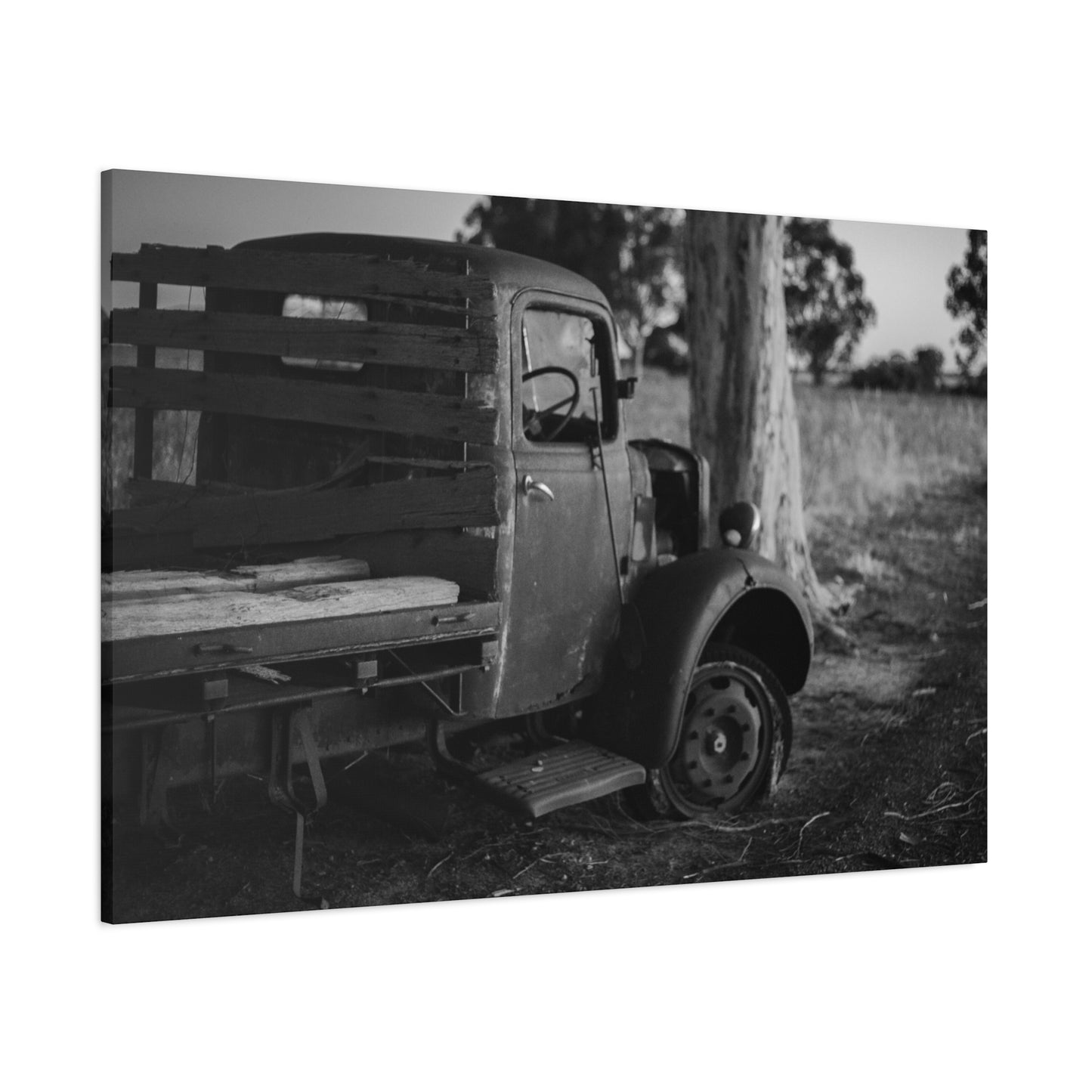 Big Rig BW Canvas Print