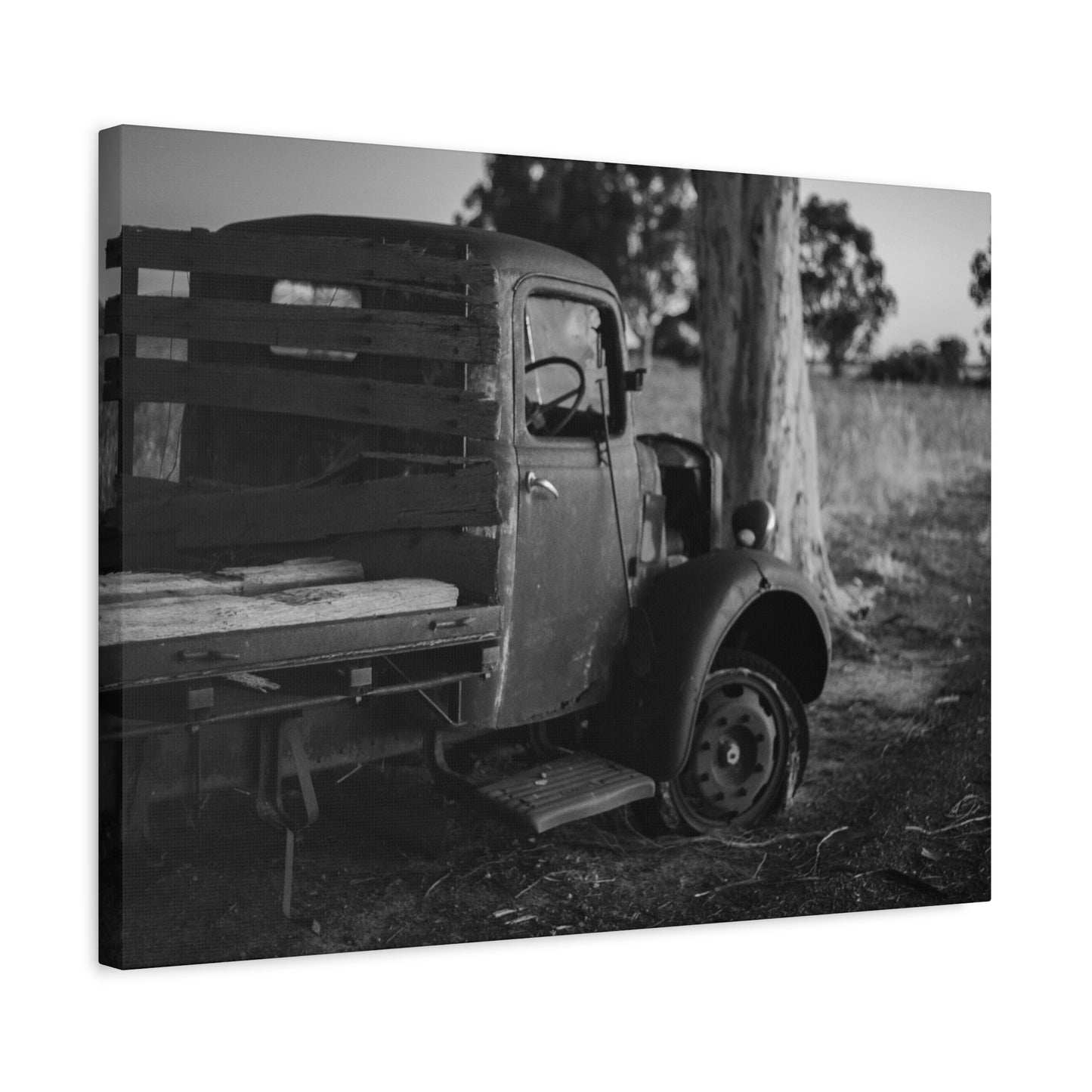 Big Rig BW Canvas Print