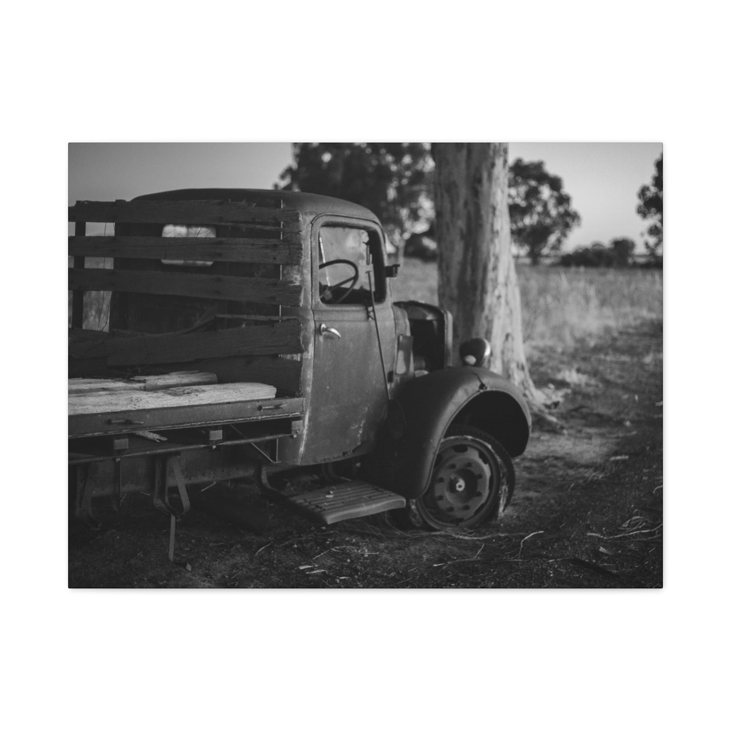 Big Rig BW Canvas Print