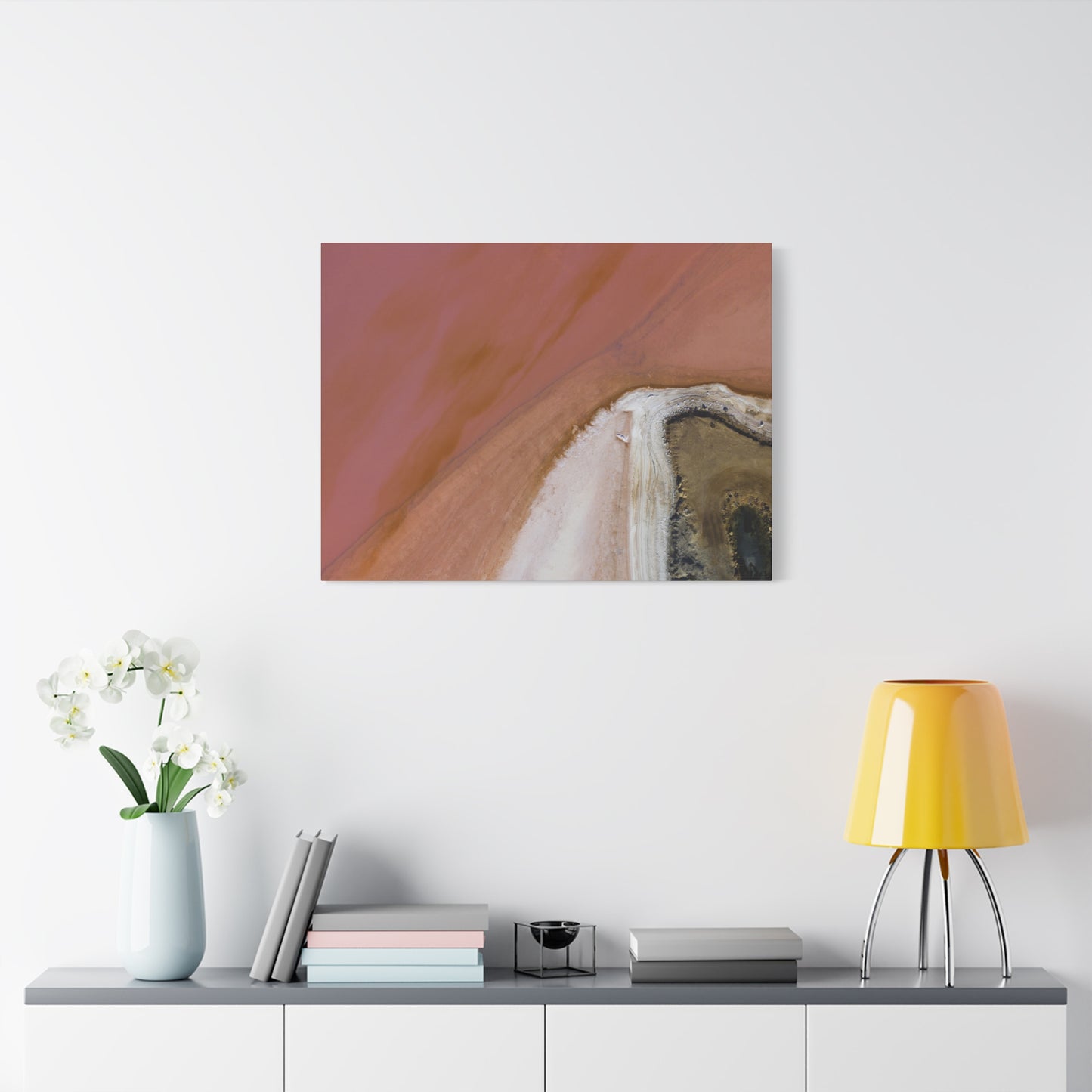 Pink Lake Canvas Print