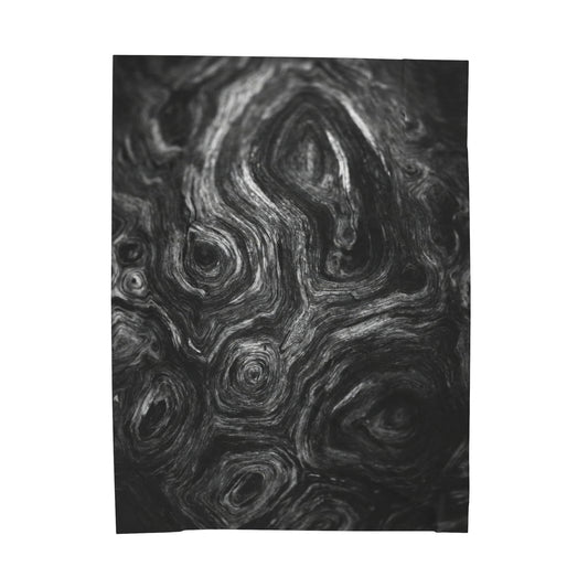 Wood Grain BW Plush Blanket