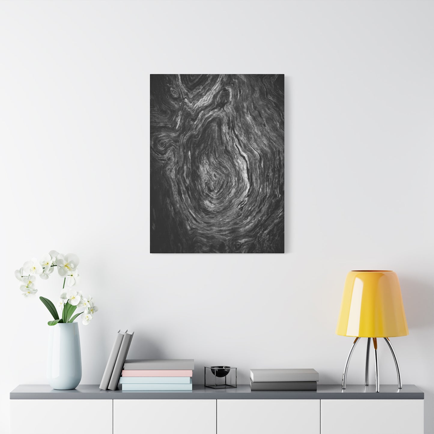 Wood Grain 1 BW Canvas Print