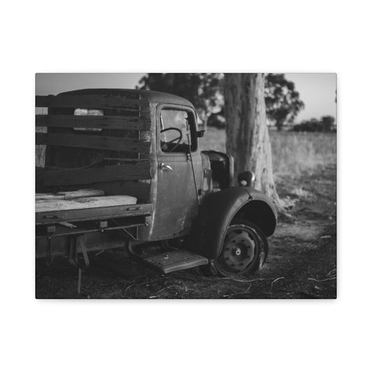 Big Rig BW Canvas Print