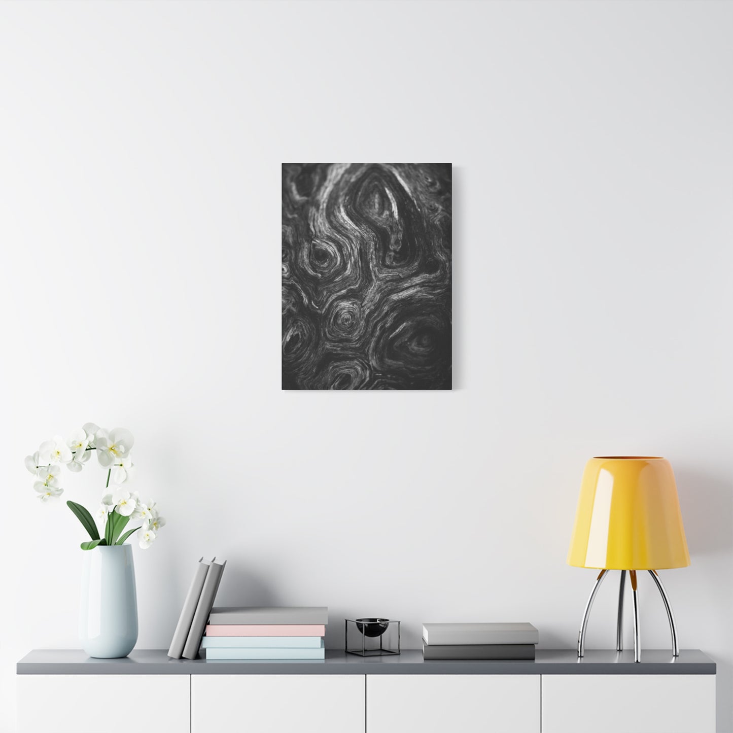 Wood Grain 2 BW Canvas Print