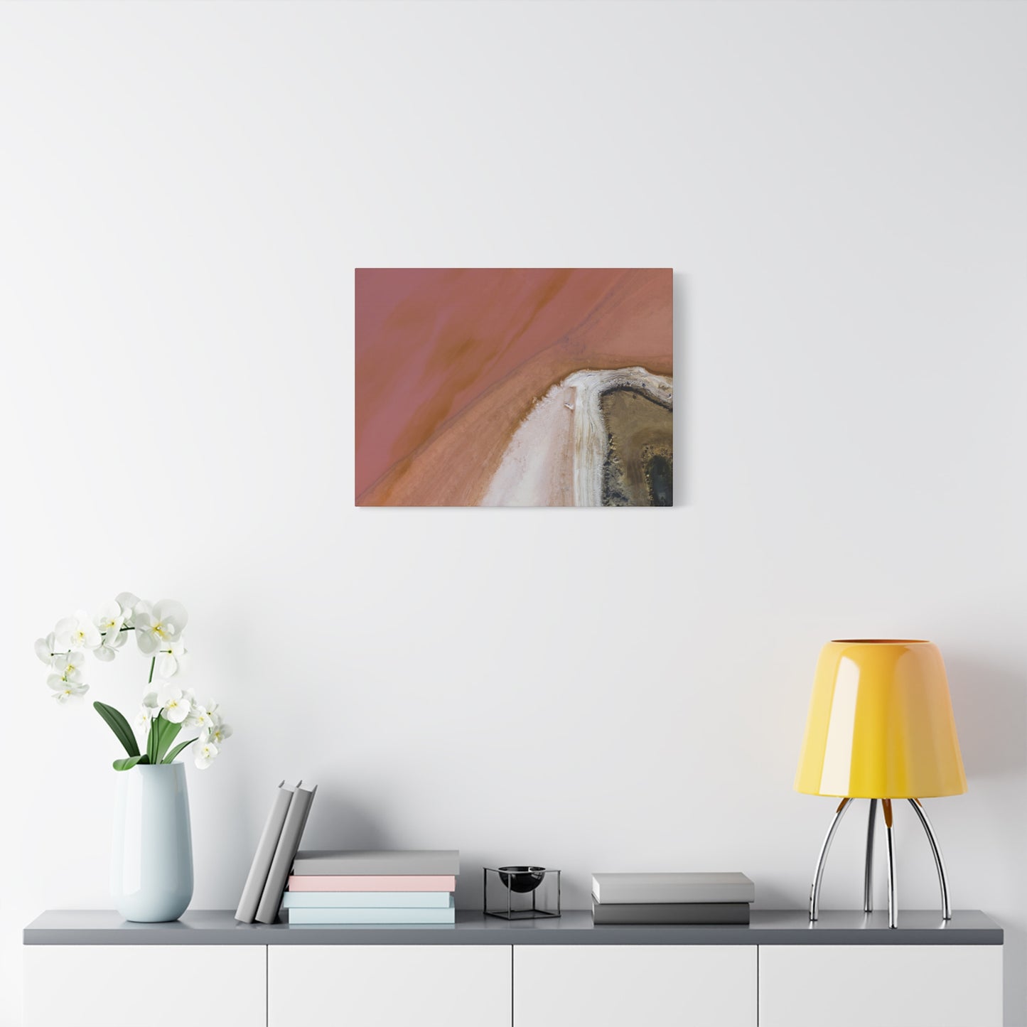 Pink Lake Canvas Print