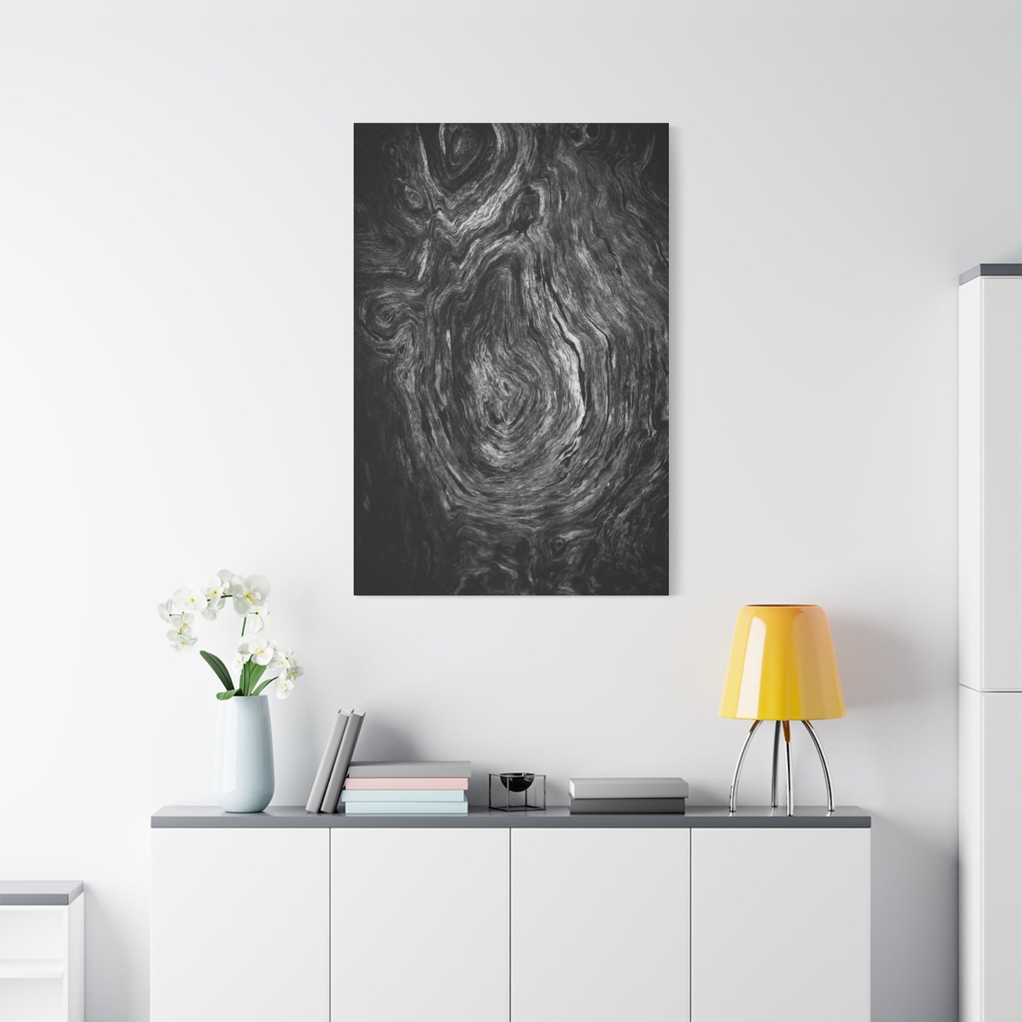 Wood Grain 1 BW Canvas Print