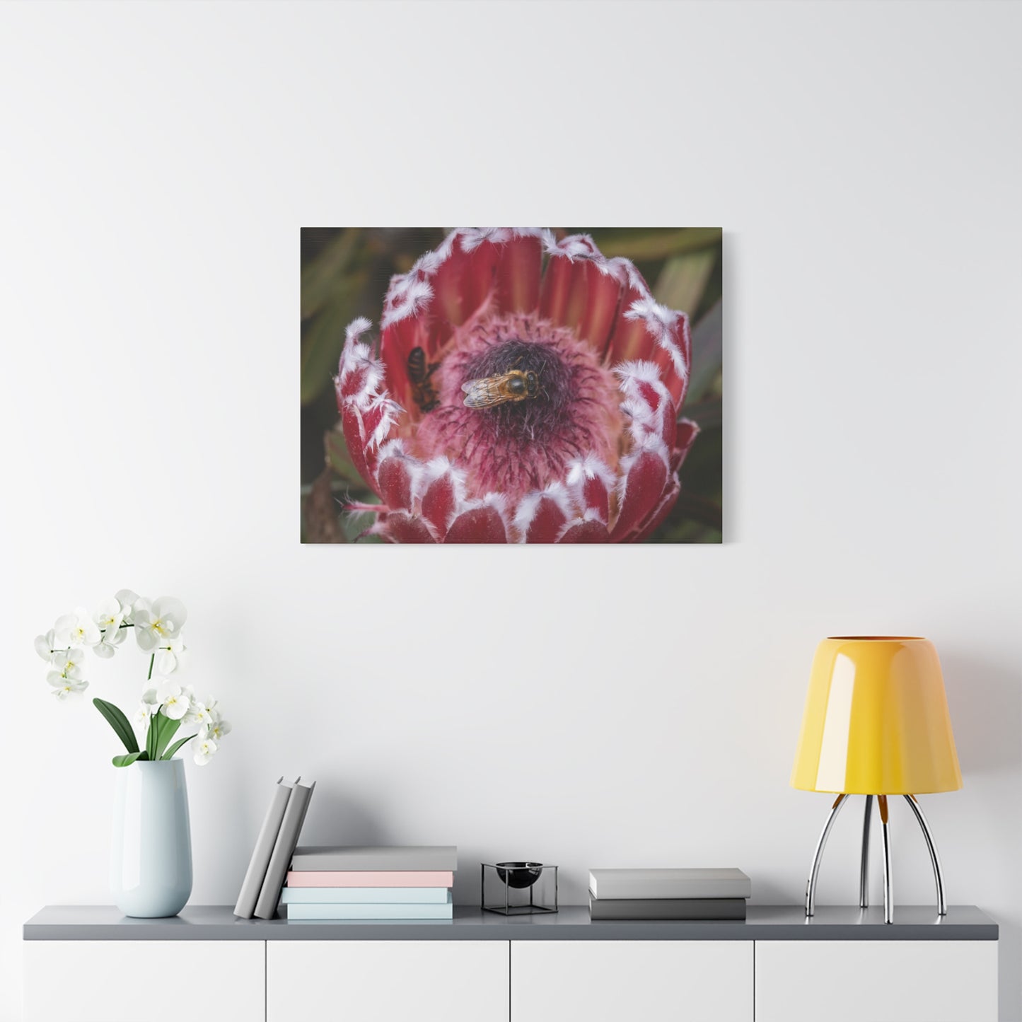 Feeding Bee Canvas Print