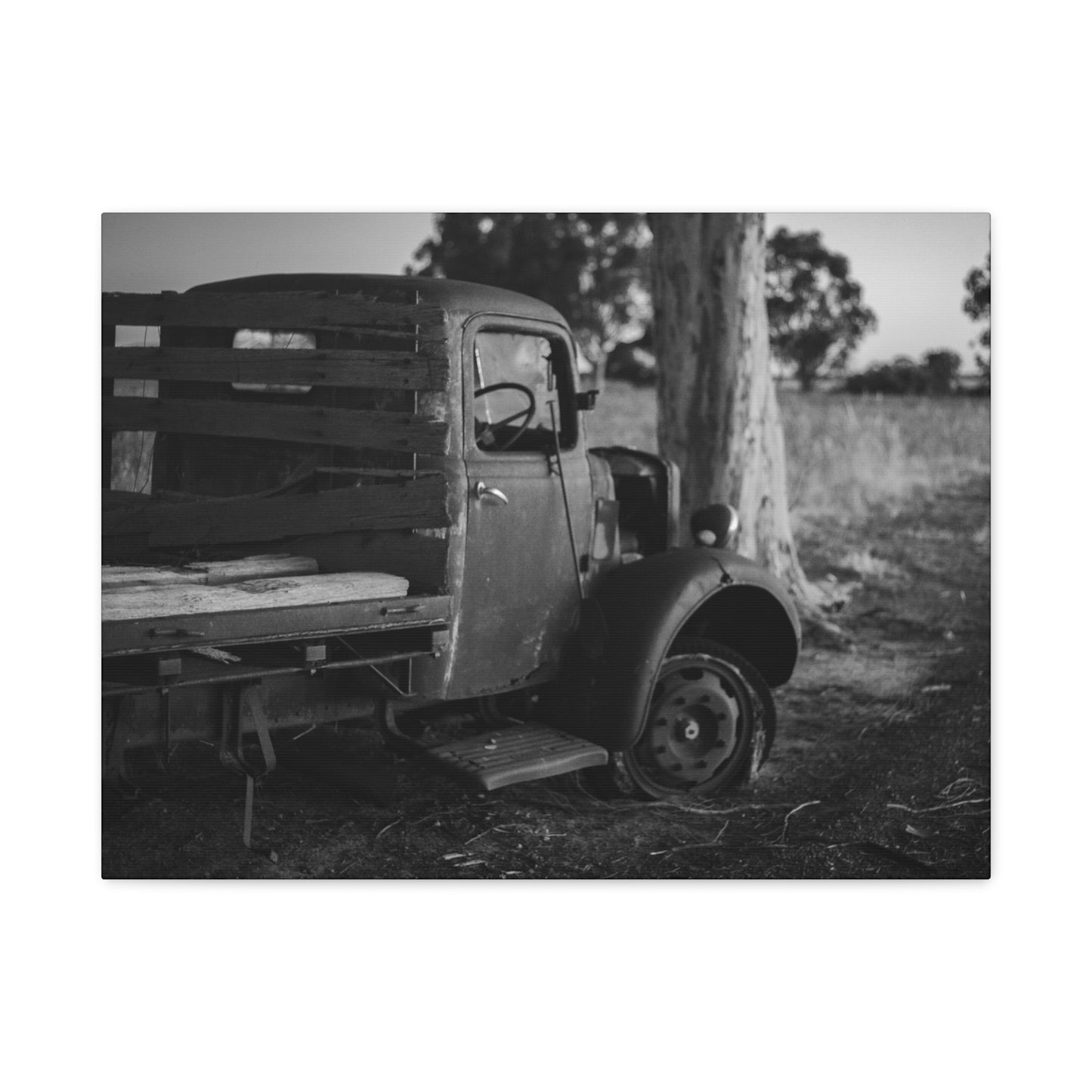 Big Rig BW Canvas Print