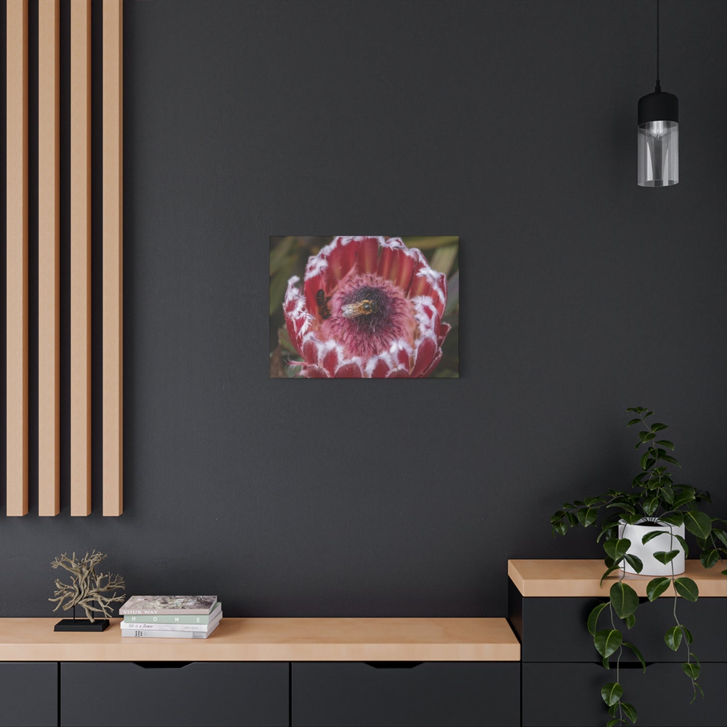 Feeding Bee Canvas Print