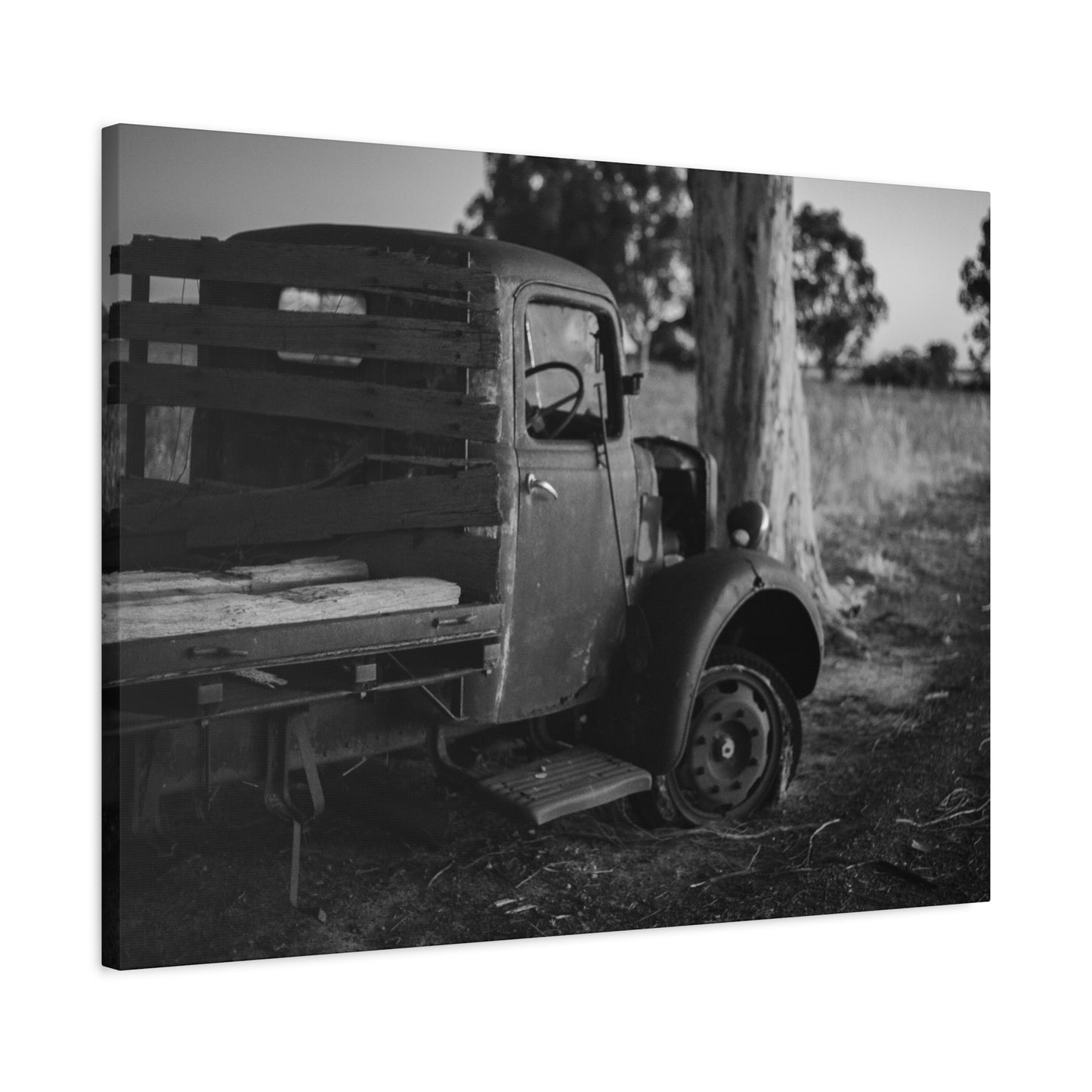 Big Rig BW Canvas Print