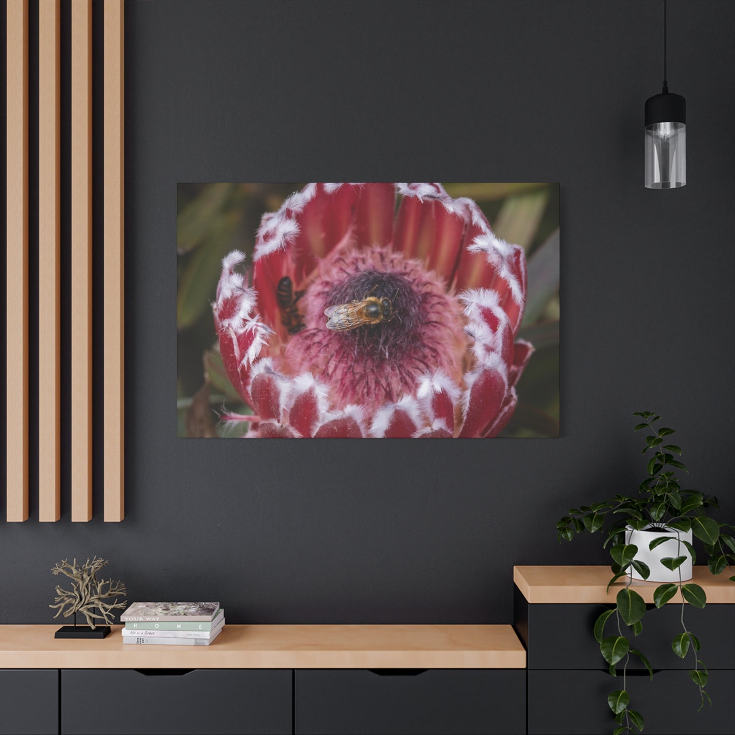 Feeding Bee Canvas Print