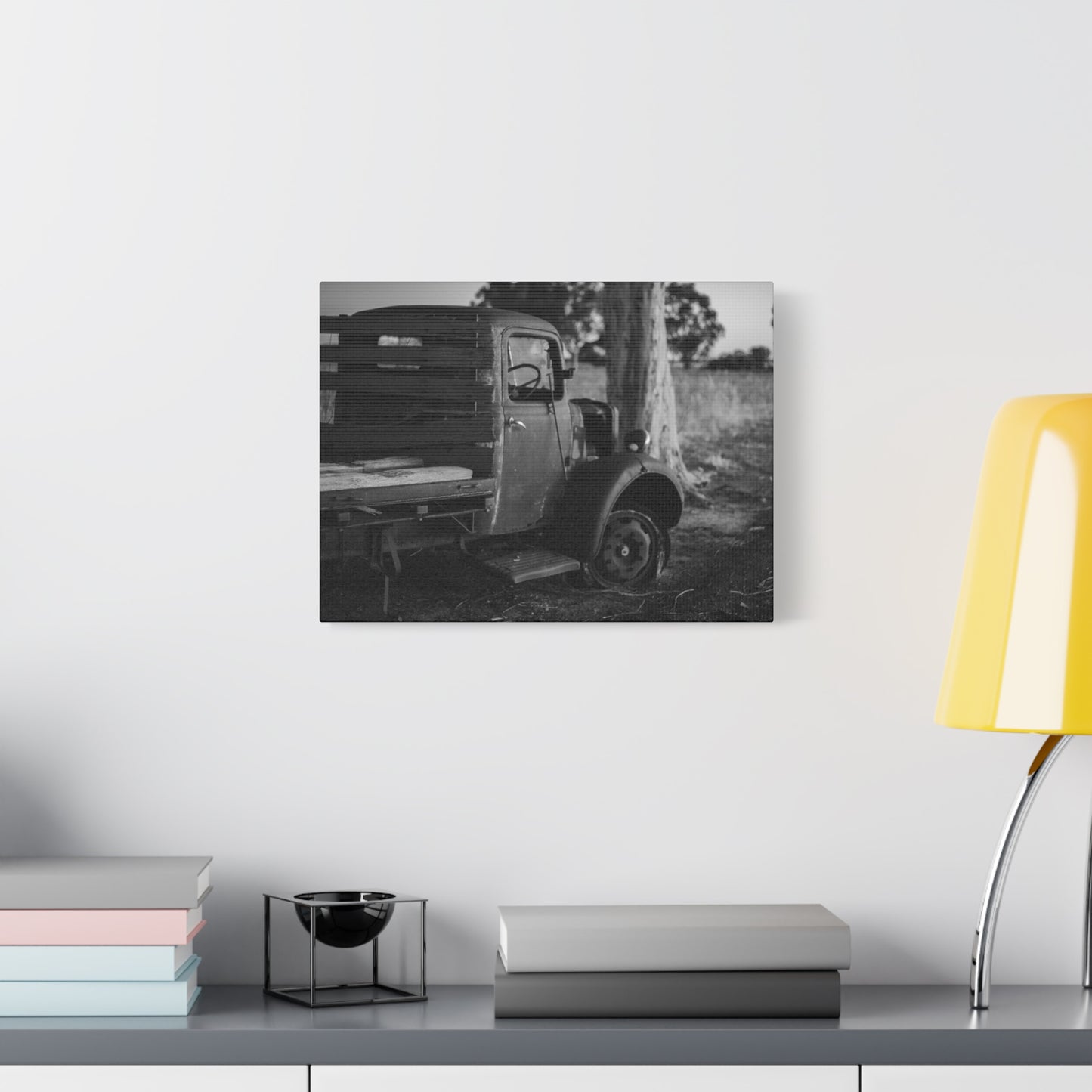 Big Rig BW Canvas Print