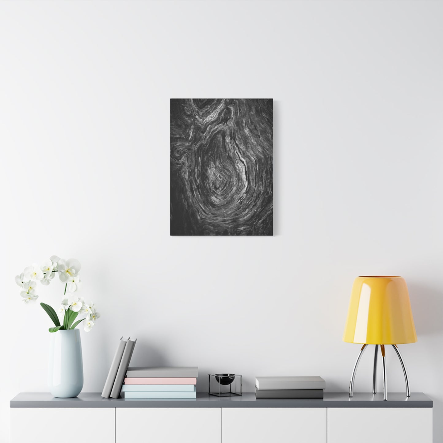 Wood Grain 1 BW Canvas Print