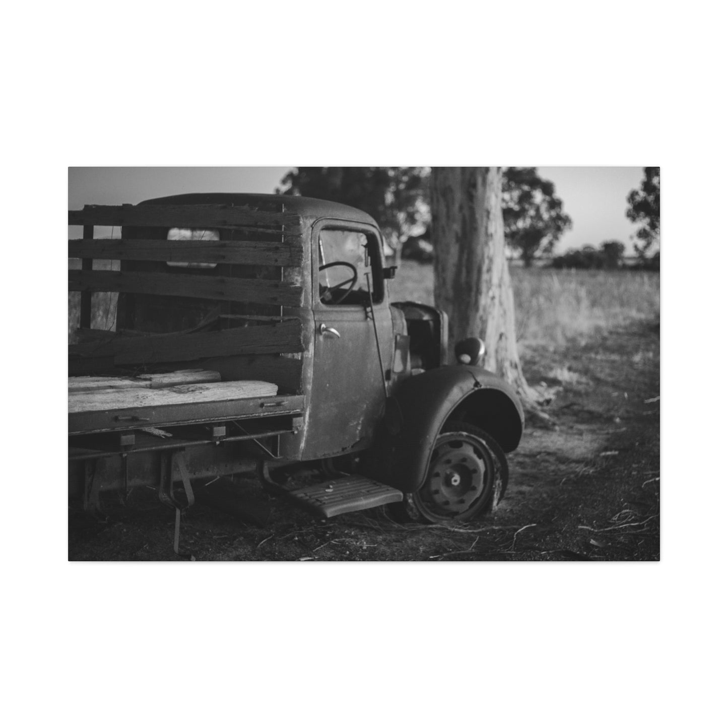 Big Rig BW Canvas Print